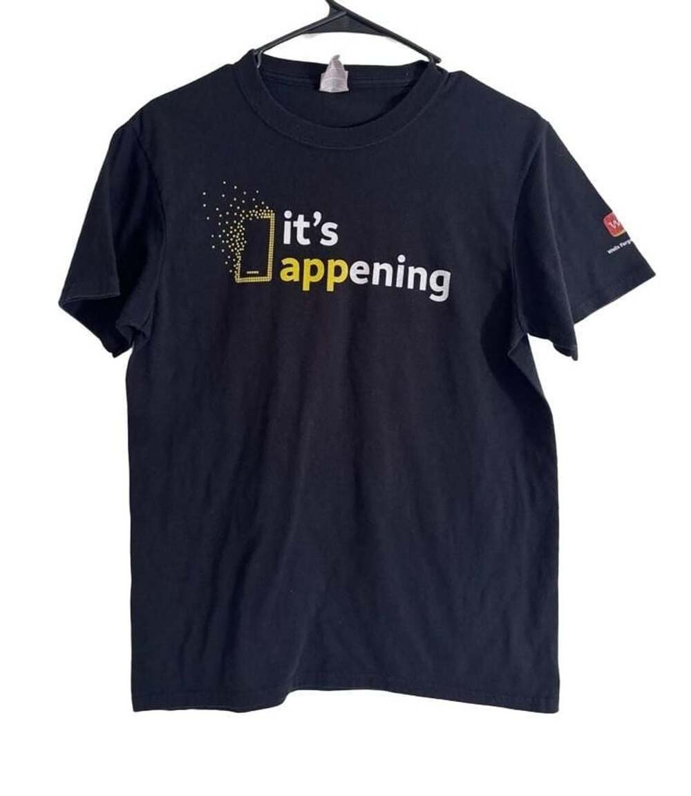 Port & Company Wells Fargo Mobile It's Appening Black T-Shirt Youth XL